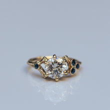 Load image into Gallery viewer, Impressive white diamond &amp;sapphires asymmetrical spreading branch
