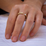 Open Branch Ring with Champagne Diamond