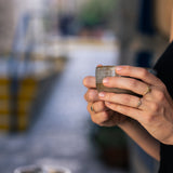 Asymmetrical Gentle Champagne Diamond Cluster Ring