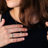 Sun-Inspired Sapphire Cluster Ring