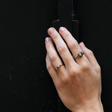 Starlight Meteorite and Champagne Diamond Gold Ring