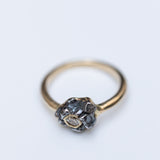 Starlight Meteorite and Champagne Diamond Gold Ring