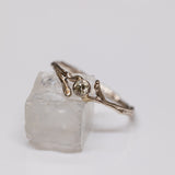 Offset Spreading Branch Ring with Bezel-Set Champagne Diamond