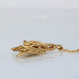 Gold Cypress Branch Pendant