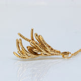 Gold Cypress Branch Pendant