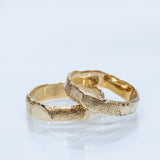 Chiseled Fingerprint Rings Set