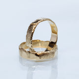 Chiseled Fingerprint Rings Set