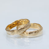 Chiseled Fingerprint Rings Set