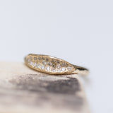 Dazzling concave ring