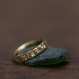 Thin tree stump textured ring