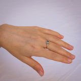 Bubble Cluster Ring with Parti Sapphires