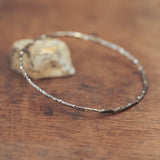 Solid silver branch bracelet