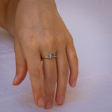 Bubble Cluster Ring with Parti Sapphires