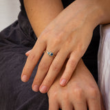 Bubble Cluster Ring with Parti Sapphires