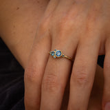 Bubble Cluster Ring with Parti Sapphires