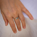 Bubble Cluster Ring with Parti Sapphires