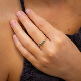 Trio Blue Sapphires Branch Ring