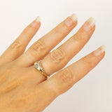 Raw Tapered Ring Liquid Texture with oval Lab Grown Diamond