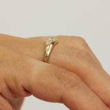 Raw Tapered Ring With Oval Lab Grown Diamond