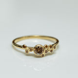 Orange Diamonds Bubble Ring