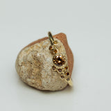 Orange Diamonds Bubble Ring