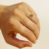 Three Crossed Branches with Champagne Diamond