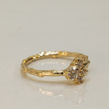 Quartet Champagne Diamonds Branch Ring