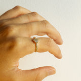 Quartet Champagne Diamonds Branch Ring