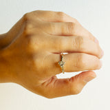 Quartet Champagne Diamonds Branch Ring