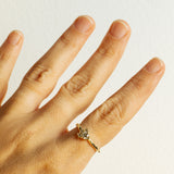 Quartet Champagne Diamonds Branch Ring