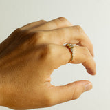 Quartet Champagne Diamonds Branch Ring