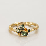 Parti Sapphires and Fancy Diamonds Cluster