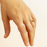 Three Crossed Branches with Champagne Diamond