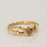 Infinity Branch Ring with Champagne Diamond