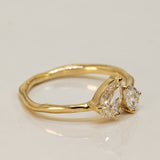 Duo Pear White Diamonds Ring
