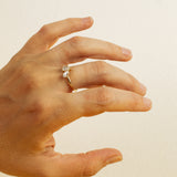 Duo Pear White Diamonds Ring