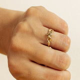 Infinity Branch Ring with Champagne Diamond