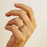 Infinity Branch Ring with Champagne Diamond