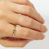 Raw Textured Ring with Buried Raw Diamond