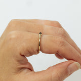 Raw Textured Ring with Buried Raw Diamond