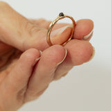 Raw Textured Ring with Buried Raw Diamond