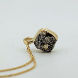 Meteorite and Fingerprint Pendant