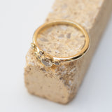 Bubble Ring with Light Champagne Diamonds in Organic Spread