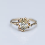 Branch Ring with Marquise Champagne Diamond Center Stone