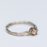 Asymmetric Champagne Diamond Branch Ring