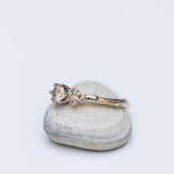 Asymmetric Champagne Diamond Branch Ring