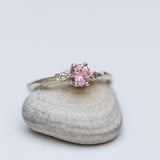 Trio Pink Sapphire and Diamond Branch Ring