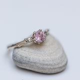 Trio Pink Sapphire and Diamond Branch Ring