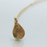 Drop-Shaped Fingerprint Necklace