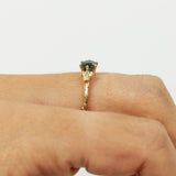 Symmetrical Branch Ring with Parti Sapphire and Diamonds